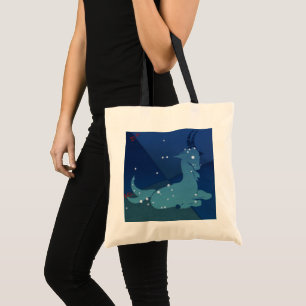 Steenbok sterrenbeeld, Vintage Zodiac, Astrologie Tote Bag
