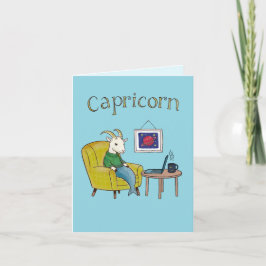 Steenbok sterrenbeeld Zee Geit zodiac star Bedankkaart