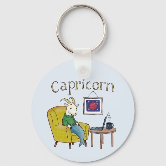 Steenbok sterrenbeeld Zee Geit zodiac star Sleutelhanger (Voorkant)