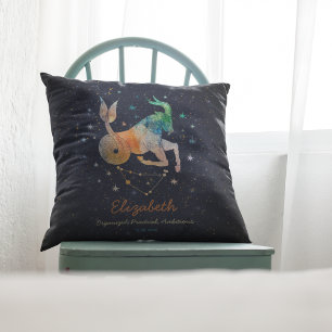 Steenbok sterrenbeeld Zodiac Waterverf Stelsel Kussen