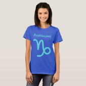 Steenbok symbool Grieks geschreven T-shirt (Voorkant volledig)