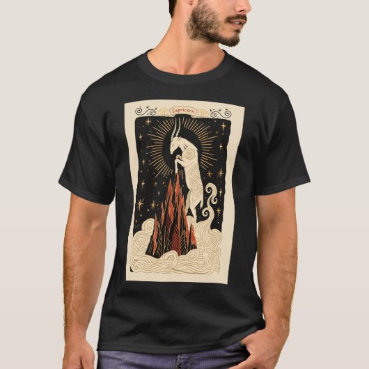 Steenbok - T-shirt Hemelse Zodiac Art (Voorkant)