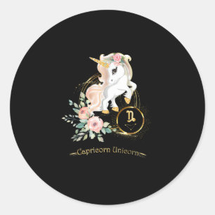 Steenbok T-shirt Zodiachoorn Dierenriem Astrologie Ronde Sticker