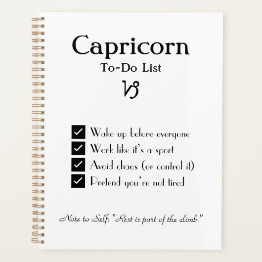 Steenbok – takenlijst planner (Voorkant)