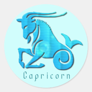 Steenbok teken Aqua Sticker