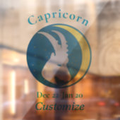 Steenbok Teken Thunder_Cove Raamsticker (Vel 2)