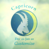 Steenbok Teken Thunder_Cove Raamsticker (Vel 3)