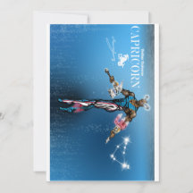 Steenbok thema verjaardagsuitnodiging.