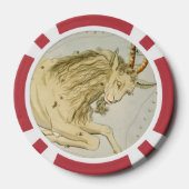 Steenbok, tiende astrologisch sterrenbeeld poker chips (Achterkant)
