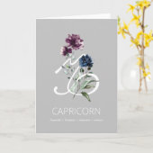 Steenbok Traits Verjaardag Kaart (Gele Bloem)