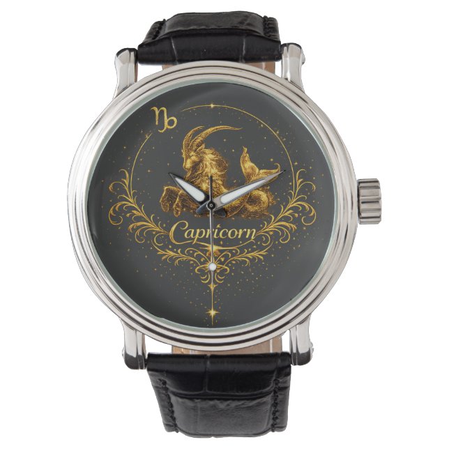 Steenbok Unieke Sterrenbeeld, sterrenbeeld Horloge (Voorkant)