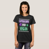 Steenbok & Vegan Neon Letters T-shirt (Voorkant volledig)