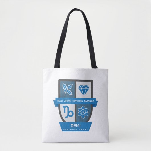 Steenbok Verjaardag Crest™ 22-31 december Tote Bag (Voorkant)