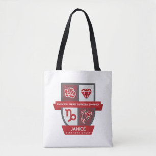 Steenbok Verjaardag Crest™ voor 1-19 januari Tote Bag