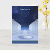 Steenbok Verjaardag Kaart (Gele Bloem)