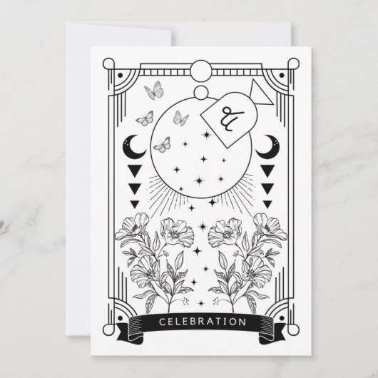 Steenbok verjaardag viering uitnodiging (Voorkant)