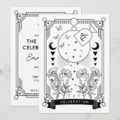 Steenbok verjaardag viering uitnodiging (Voorkant / Achterkant)