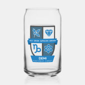Steenbok Verjaardagsembleem™ 22-31 december Blikvorm Glas (Achterkant)