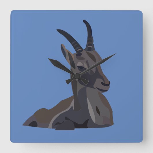 steenbok vierkante klok (Voorkant)