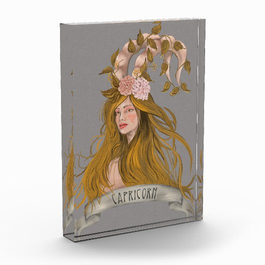 Steenbok Vrouw Fantasy Acryl Wandkunst Fotoblokken (Links)