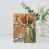 Steenbok Vrouw Geit Whimsical Plezier Briefkaart (Staand voorkant)