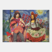 Steenbok Vrouw Geit Whimsical Plezier Inpakpapier Vel (Voorkant 2)