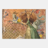 Steenbok Vrouw Geit Whimsical Plezier Inpakpapier Vel (Voorkant)