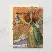 Steenbok Vrouw Geit Whimsical Plezier Kaart (Voorkant / Achterkant)