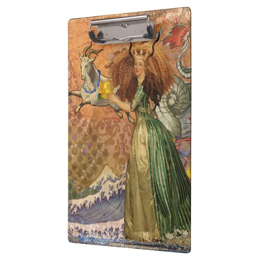 Steenbok Vrouw Geit Whimsical Plezier Klembord (Links)