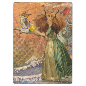 Steenbok Vrouw Geit Whimsical Plezier Klembord (Achterkant)