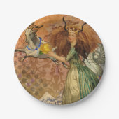 Steenbok Vrouw Geit Whimsical Plezier Papieren Bordje (Voorkant)