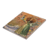 Steenbok Vrouw Geit Whimsical Plezier Tegeltje (Zijkant)