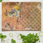 Steenbok Vrouw Geit Whimsical Plezier Theedoek (Gevouwen)