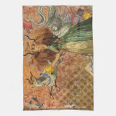 Steenbok Vrouw Geit Whimsical Plezier Theedoek (Verticaal)