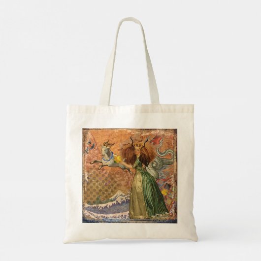 Steenbok Vrouw Geit Whimsical Plezier Tote Bag (Achterkant)