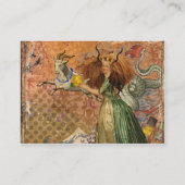 Steenbok Vrouw Geit Whimsical Plezier Visitekaartje (Achterkant)