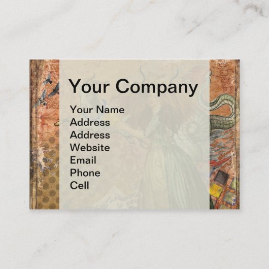 Steenbok Vrouw Geit Whimsical Plezier Visitekaartje (Voorkant)