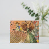 Steenbok Vrouw Geit Whimsiek Fun Briefkaart (Staand voorkant)