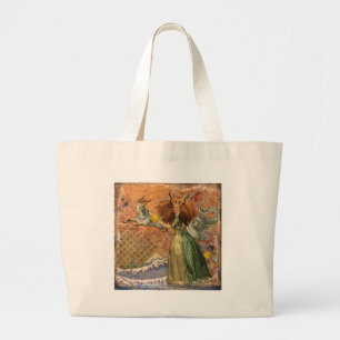 Steenbok Vrouw Geit Whimsiek Fun Grote Tote Bag