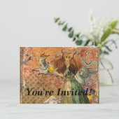 Steenbok Vrouw Geit Whimsiek Fun Kaart (Staand voorkant)