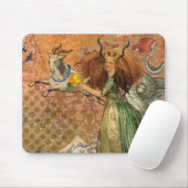 Steenbok Vrouw Geit Whimsiek Fun Muismat (Met muis)