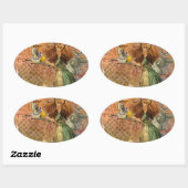 Steenbok Vrouw Geit Whimsiek Fun Ovale Sticker (Vel)