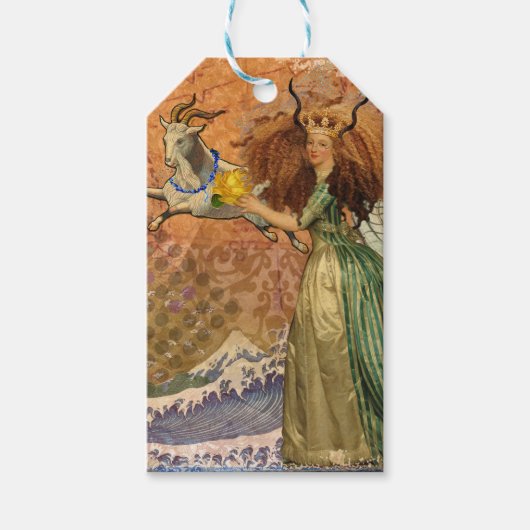 Steenbok Vrouw Geit Whimsisch Plezier Cadeaulabel (Voorkant)