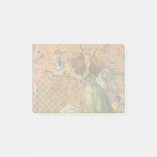 Steenbok Vrouw Geit Whimsisch Plezierig Post-it® Notes (Voorkant)