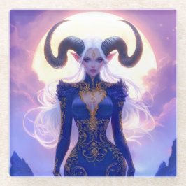 Steenbok Vrouw Glazen Onderzetter