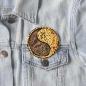 Steenbok & Vuur Geit Ronde Button 7,6 Cm (In situ)