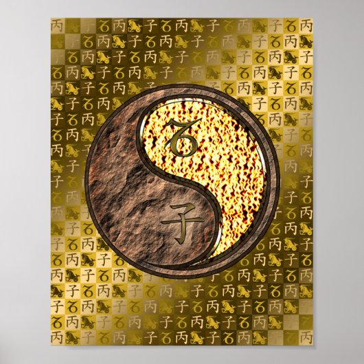 Steenbok & Vuur Rat Poster (Voorkant)