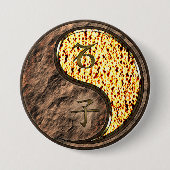 Steenbok & Vuur Rat Ronde Button 7,6 Cm (Voorkant)