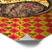 Steenbok & Vuur Tijger Poster (Hoek)