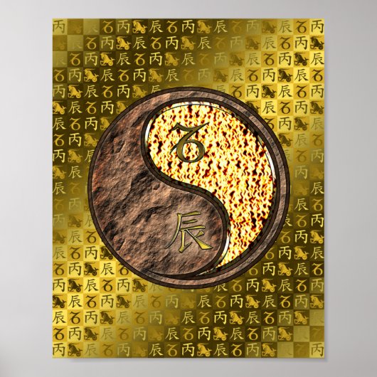 Steenbok & Vuurdraak Poster (Voorkant)